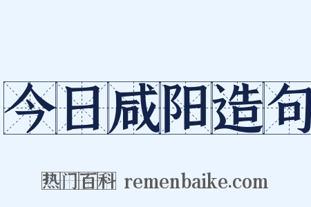 今日咸阳造句是什么意思的图片